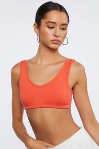 CORAL Ribbed Cropped Tank Top, image 1