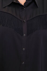 BLACK Plus Size Shirt & Face Mask Set, image 5