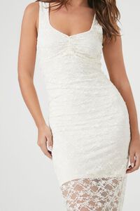 WHITE Lace Sweetheart Midi Dress, image 5