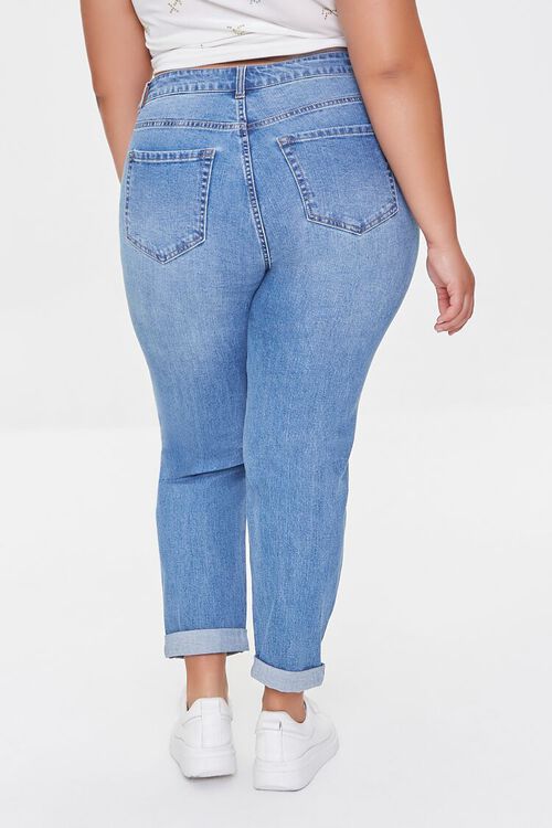 MEDIUM DENIM Plus Size Premium Boyfriend Jeans, image 4