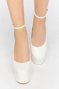 WHITE Mary Jane Platform Heels, image 4