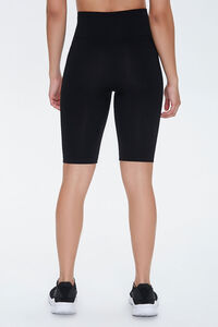 BLACK Active Seamless 9-Inch Biker Shorts, image 3