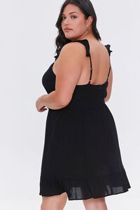BLACK Plus Size Ruffle-Trim Dress, image 3