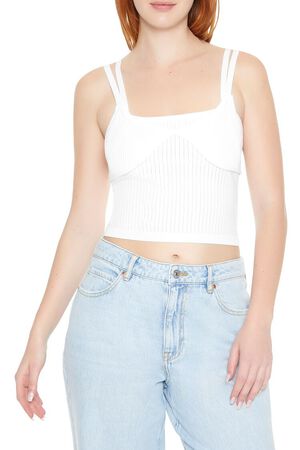 Sweater-Knit Cropped Cami