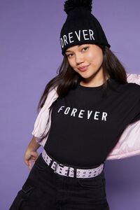 BLACK/WHITE Embroidered Forever Tee, image 1