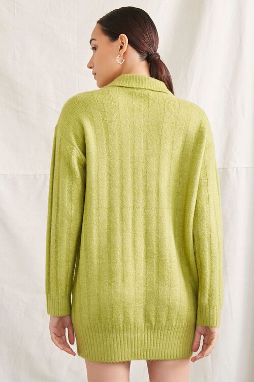 AVOCADO Ribbed Half-Button Sweater Dress, image 3