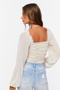 ASH BROWN Ruched Sweetheart Crop Top, image 3