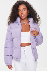 LAVENDER Quilted Puffer Jacket, image 1