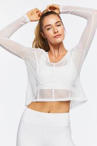 WHITE Active Mesh Netted Top, image 1