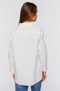 WHITE Oversized Poplin Shirt, image 3