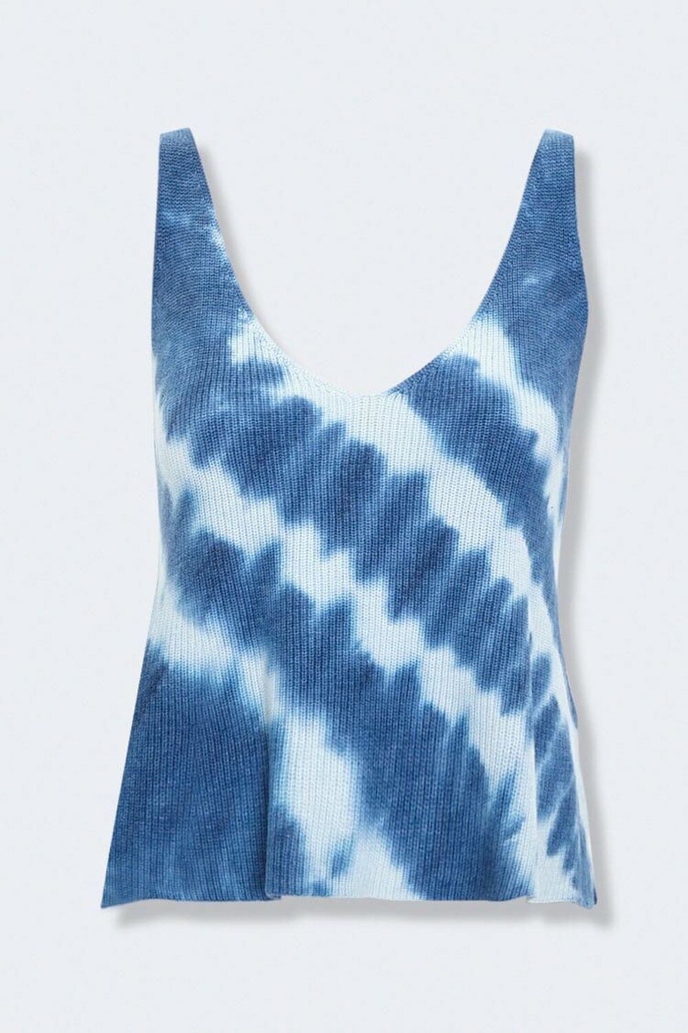 BLUE/MULTI Ribbed Tie-Dye Tank Top, image 1