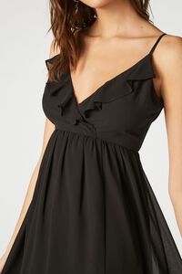 BLACK Chiffon Ruffle High-Low Dress, image 6