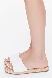 WHITE Quilted Espadrille Flatform Sandals, image 2