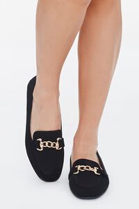 Faux Suede Chain Loafers, image 4