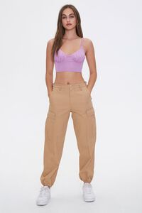 LAVENDER Lace-Up Cropped Cami, image 4