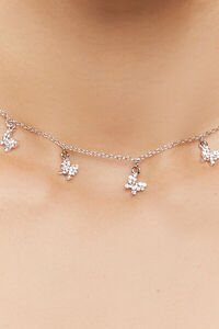 Rhinestone Butterfly Charm Necklace, image 2