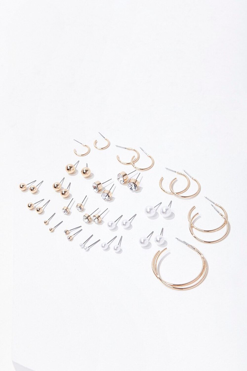 GOLD/CLEAR Assorted Earring Set, image 1