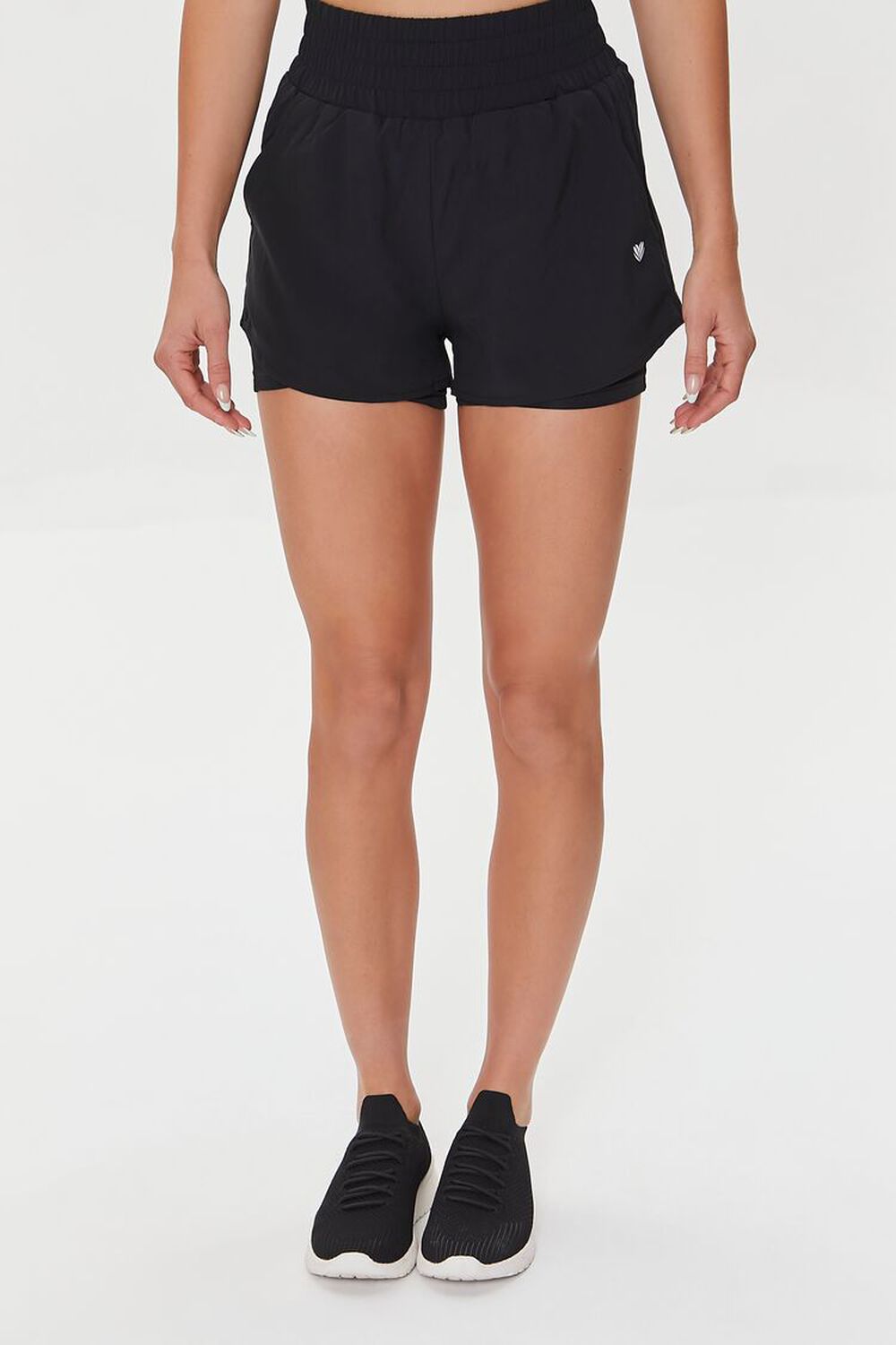 BLACK Active Lined Shorts, image 2