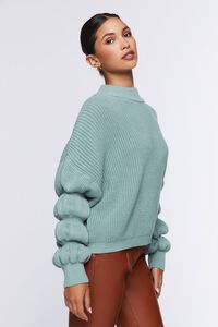 STONE BLUE Tiered Mock-Neck Sweater, image 2