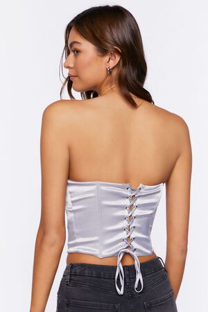 Satin Lace-up Top
