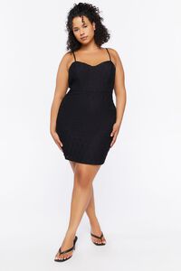 BLACK Plus Size Sweetheart Mini Dress, image 4