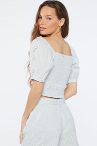 Embroidered Floral Crop Top, image 3
