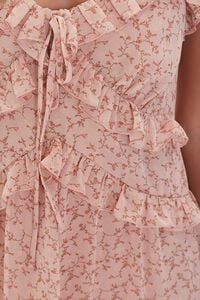 PINK/MULTI Ruffled Floral Print Mini Dress, image 5