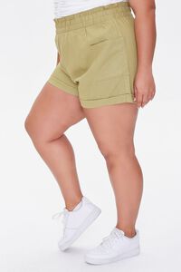 OLIVE Plus Size Smocked Cuffed-Hem Shorts, image 3