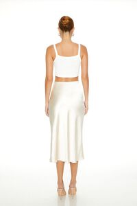 CREAM Satin Slip Midi Skirt, image 3