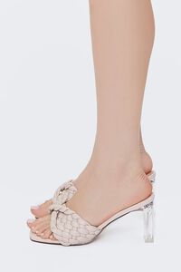 NUDE Braided Faux Leather Lucite Heels, image 2