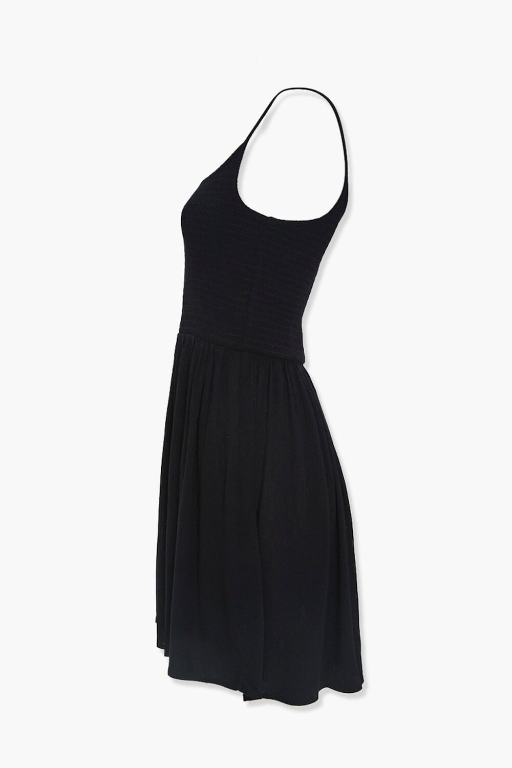 BLACK Smocked Skater Dress, image 2