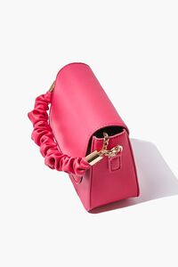 PINK Ruched Faux Leather Crossbody Bag, image 2