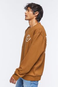 TAN/MULTI Organically Grown Cotton Graphic Crew Pullover, image 3