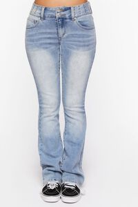 LIGHT DENIM Studded Mid-Rise Bootcut Jeans, image 2