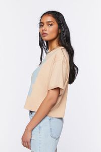 TAUPE/MULTI Selena Graphic Cropped Tee, image 2