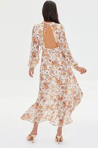 IVORY/MULTI Chiffon Floral Print Maxi Dress, image 3