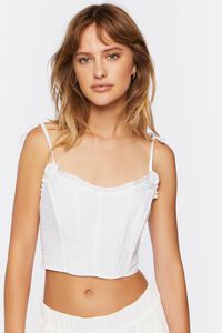 WHITE Bustier Cropped Cami, image 1