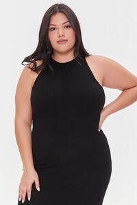 BLACK Plus Size Midi Sweater Dress, image 4