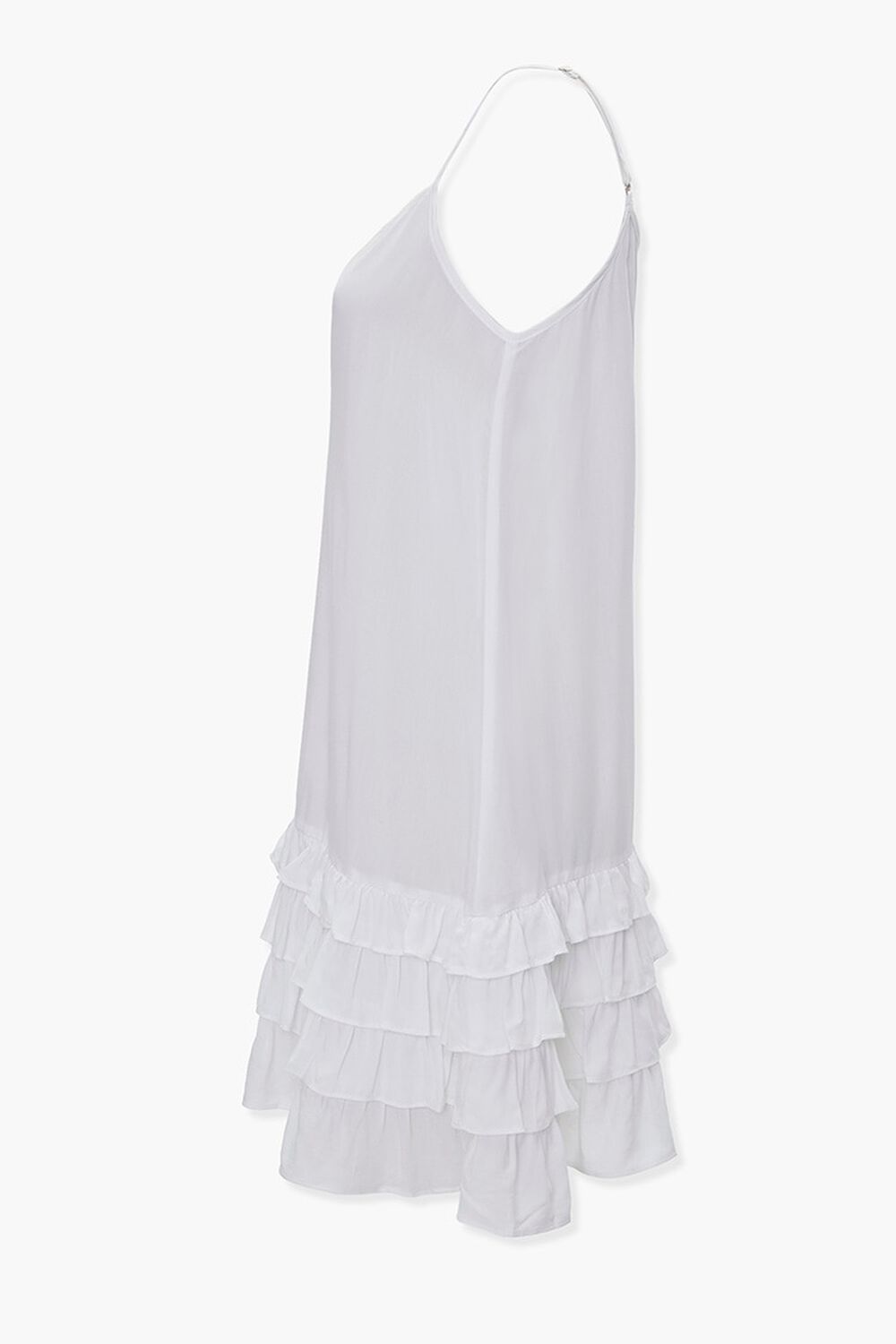 WHITE Tiered Ruffle Shift Dress, image 2
