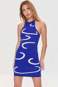 Abstract Print Halter Dress, image 6