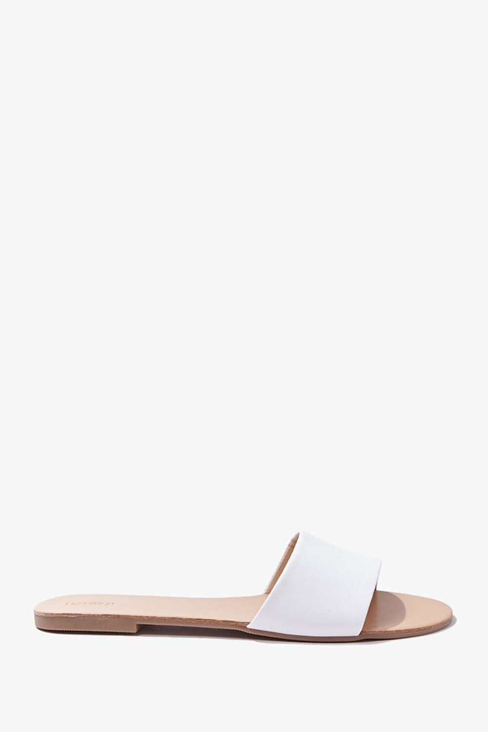 WHITE Faux Leather Sandals, image 1