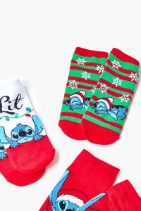 RED/MULTI Christmas Stitch Ankle Sock Set - 3 pack, image 2