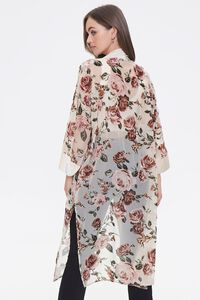 CREAM/MULTI Velvet Rose Print Kimono, image 3