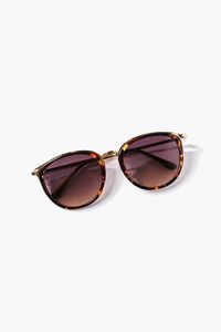 GOLD/BROWN Tortoiseshell Round Sunglasses, image 4