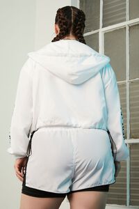 WHITE/BLACK Plus Size Everlast Drawstring Jacket, image 3
