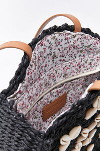 Cowrie Shell Straw Tote Bag, image 3