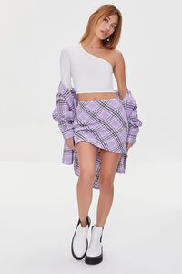 LAVENDER/MULTI Plaid Mini Skirt, image 5