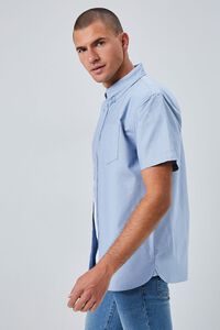 DUSTY BLUE Pocket Button-Front Shirt, image 2
