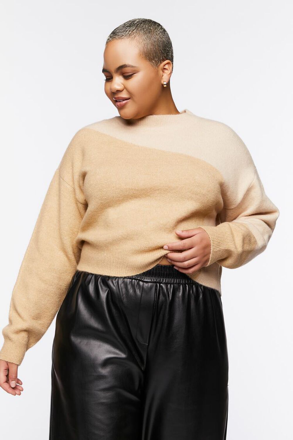 Plus Size Colorblock Sweater, image 1