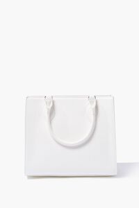 Structured Faux Leather Satchel, image 3
